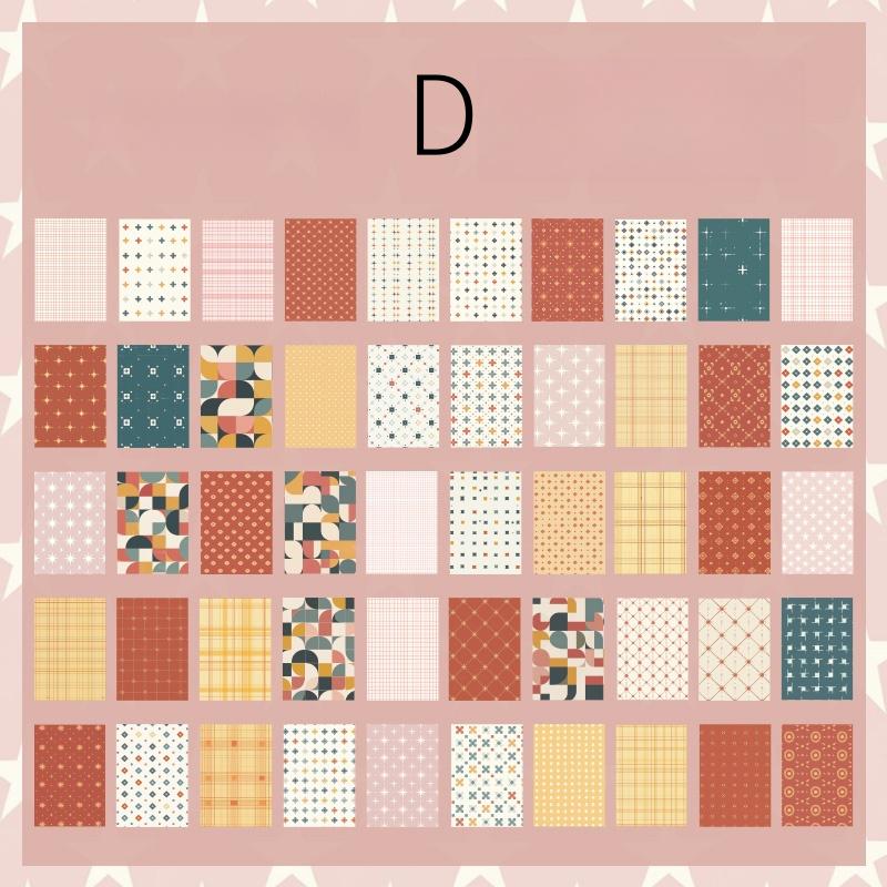 50 Sheets Material Paper | Various Pattern Design Paper for Writing Drawing Card Making Journaling Scrapbooking|Junk Journal Collage Starter