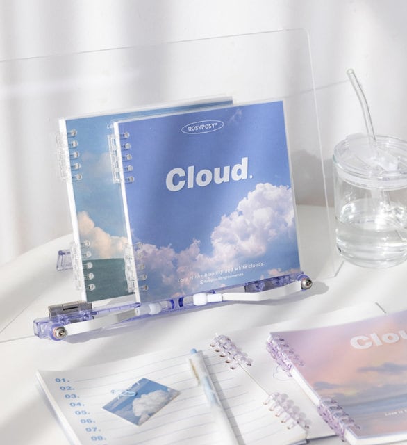 Square Cloud Notebook 6.3“x6.3" | Loose Leaf Notebook | Study Supplies | Writing Journal | Note Taking