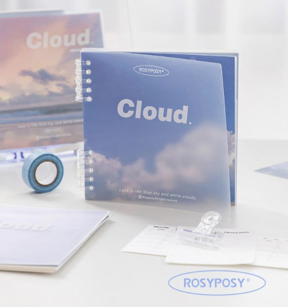 Square Cloud Notebook 6.3“x6.3" | Loose Leaf Notebook | Study Supplies | Writing Journal | Note Taking