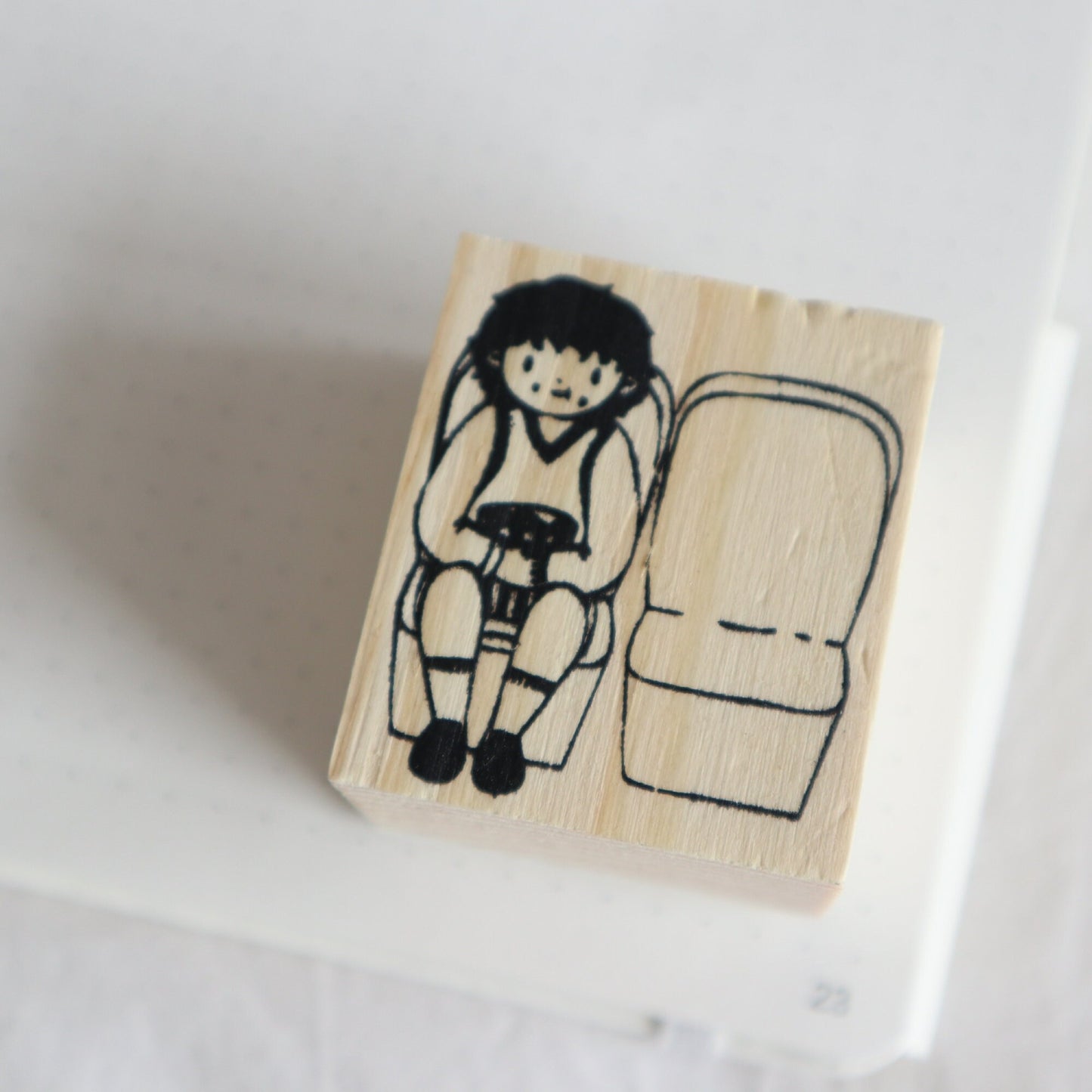 Watching Movies Rubber Stamp | Wooden Stamp Set | Scrapbooking Stamp | Planner Stamp | | Midori Traveler’s Notebook