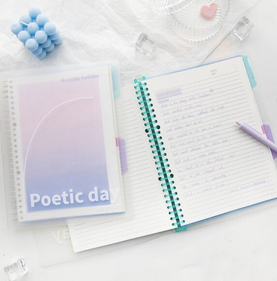 Poetic Day Smart Ring Binder | B5 A5 | Loose Leaf Notebook | Study Supplies | Note Taking | Japanese Stationery