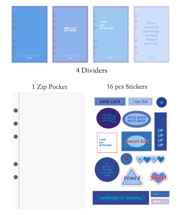 2025 Transparent Cover Planner | PVC Binder | Personal Size | 6 Ring Binder | Clear Cover | 2022 Planner