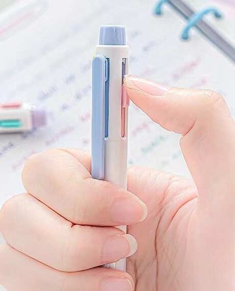 4-in-1 Multi-Color Gel Pen | Aesthetic Pens | Cute Student Journal Planner Pens Writing Supplies Stationary Back to School