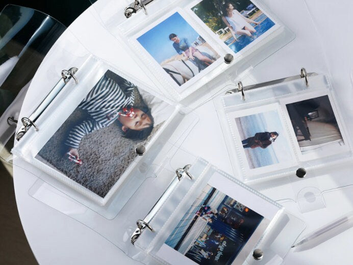 2 Hole Clear Photo Sticker Album Binder | Photocard Pocket File | Photo Postcard Album | Sticker Organizer | Sticker Organizer