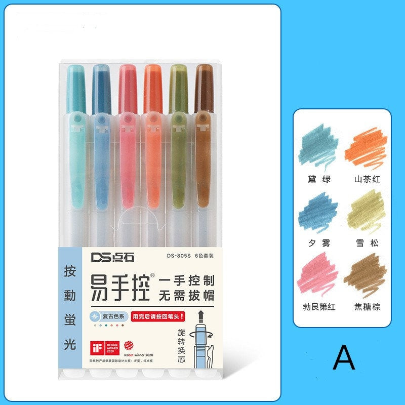 Pastel Highlighter Pen | Fluorescent Pen|Kawaii Markers | DIY Photo Album Journal Planner | Student Stationery Supplies