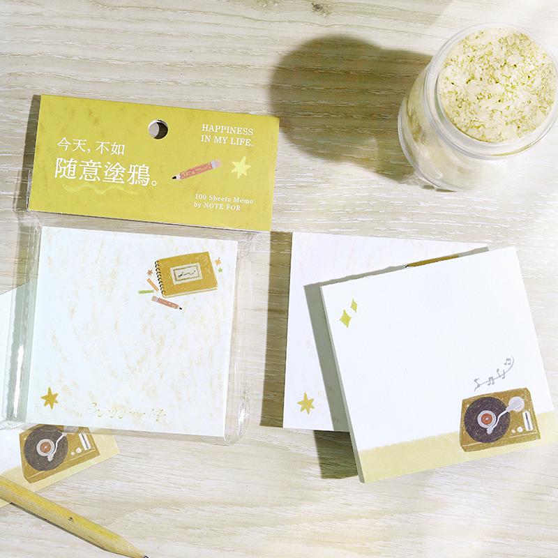 100pcs Cute Notepad | Coffee Book Planner Memo Pad | Writing Pad | Planner Memo | Stationery Planner Journal Accessory Supplies