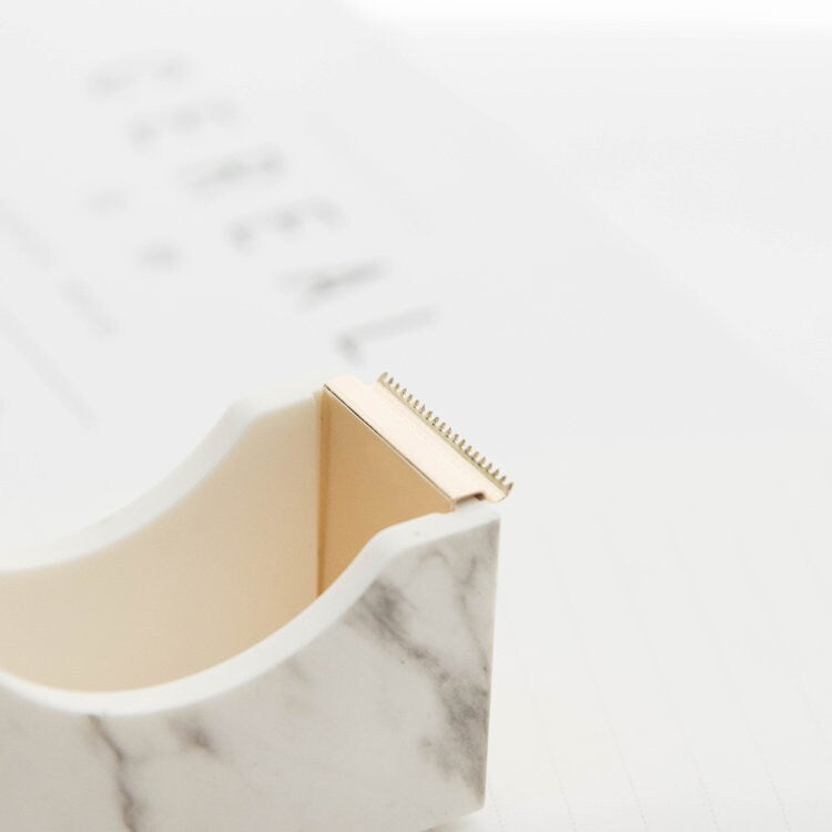 Rose Gold/ Gold Marble Acrylic Tape Dispenser | Office Desk Accessory | School Supplies