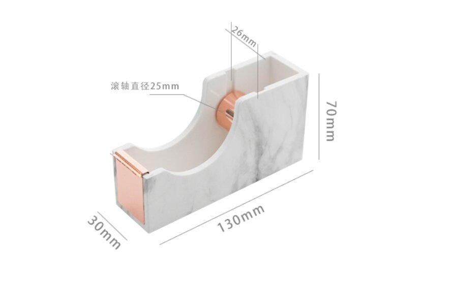 Rose Gold/ Gold Marble Acrylic Tape Dispenser | Office Desk Accessory | School Supplies
