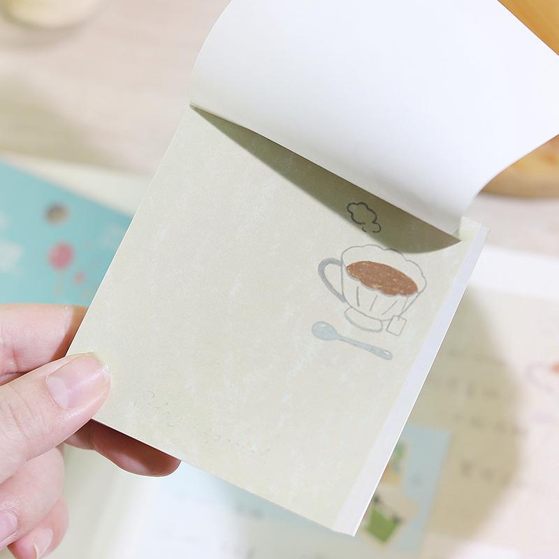 100pcs Cute Notepad | Coffee Book Planner Memo Pad | Writing Pad | Planner Memo | Stationery Planner Journal Accessory Supplies