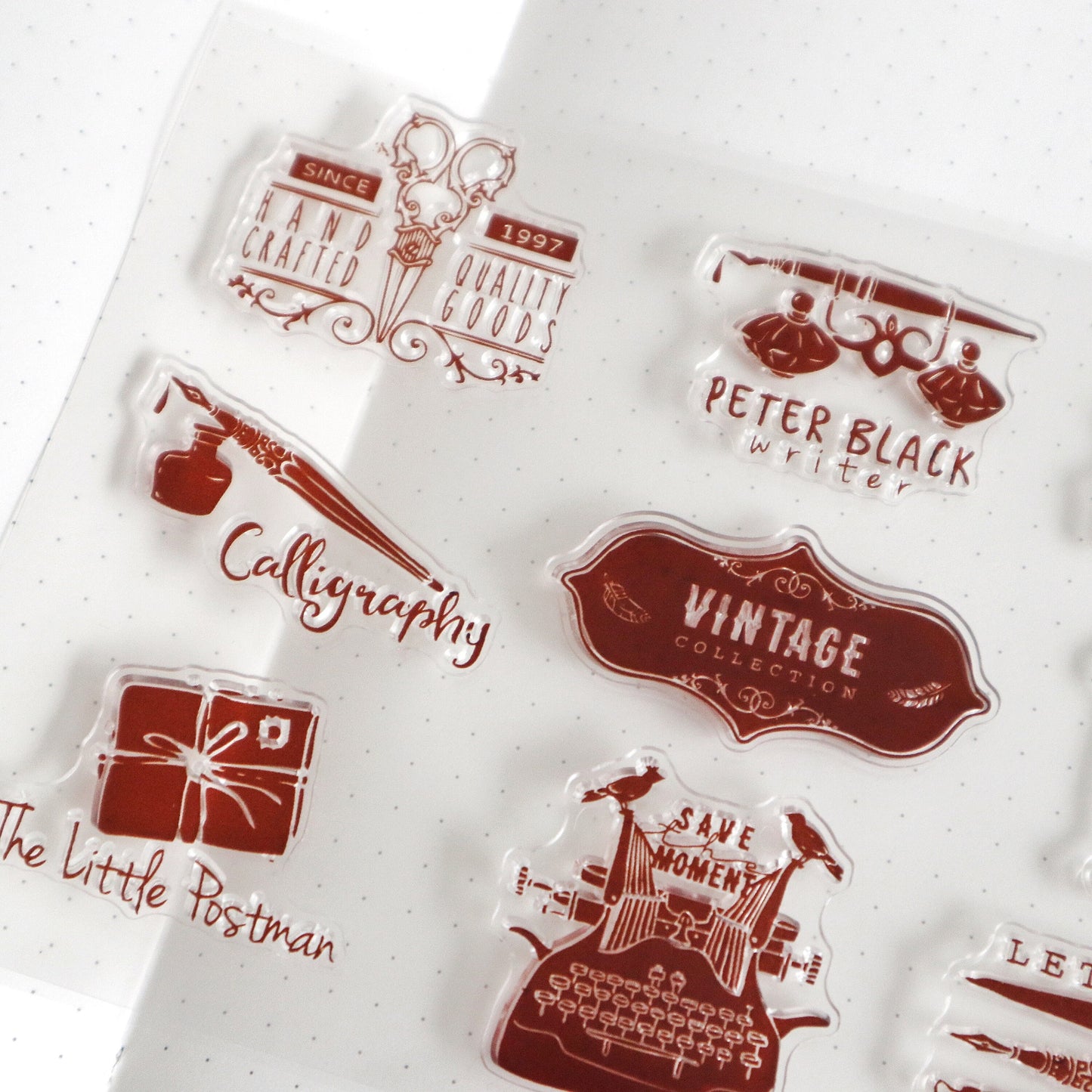 Writing Silicone Stamp | Transparent Clear Stamp Set | Scrapbooking Stamp | Planner Stamp | | Midori Traveler’s Notebook