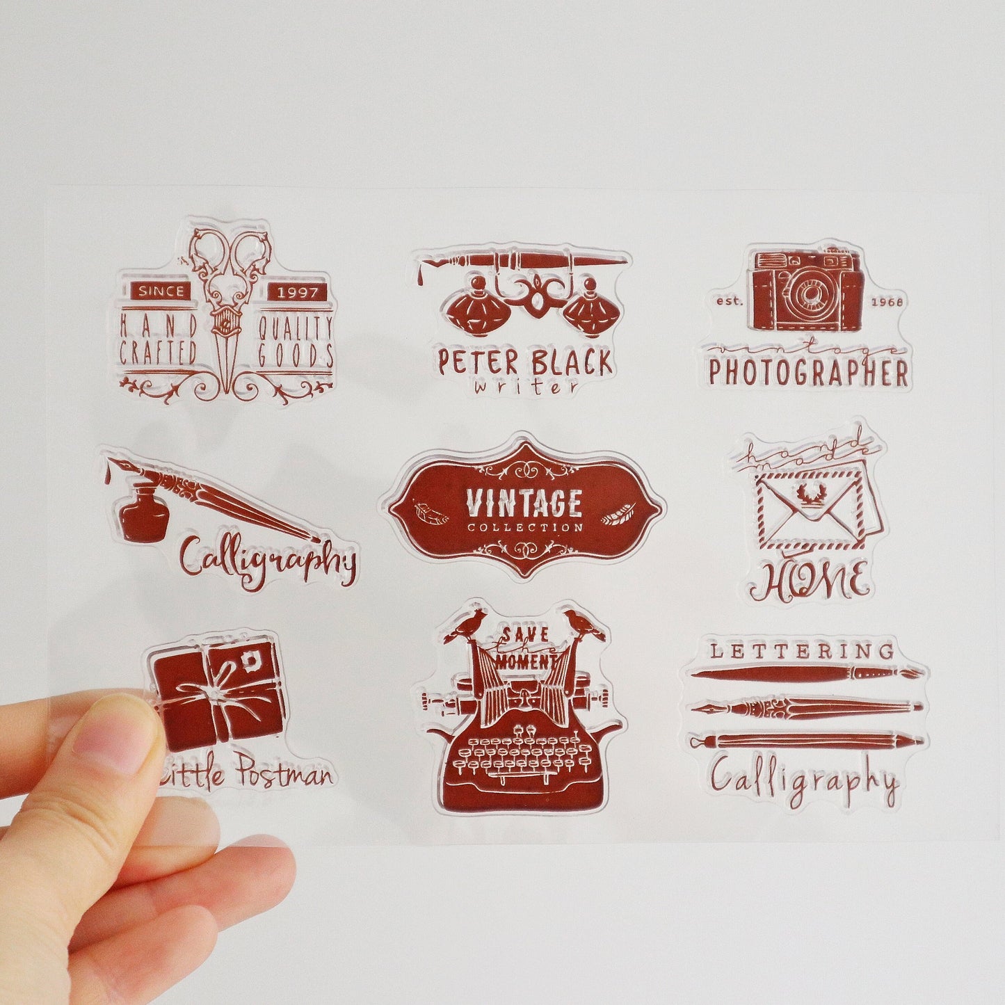 Writing Silicone Stamp | Transparent Clear Stamp Set | Scrapbooking Stamp | Planner Stamp | | Midori Traveler’s Notebook