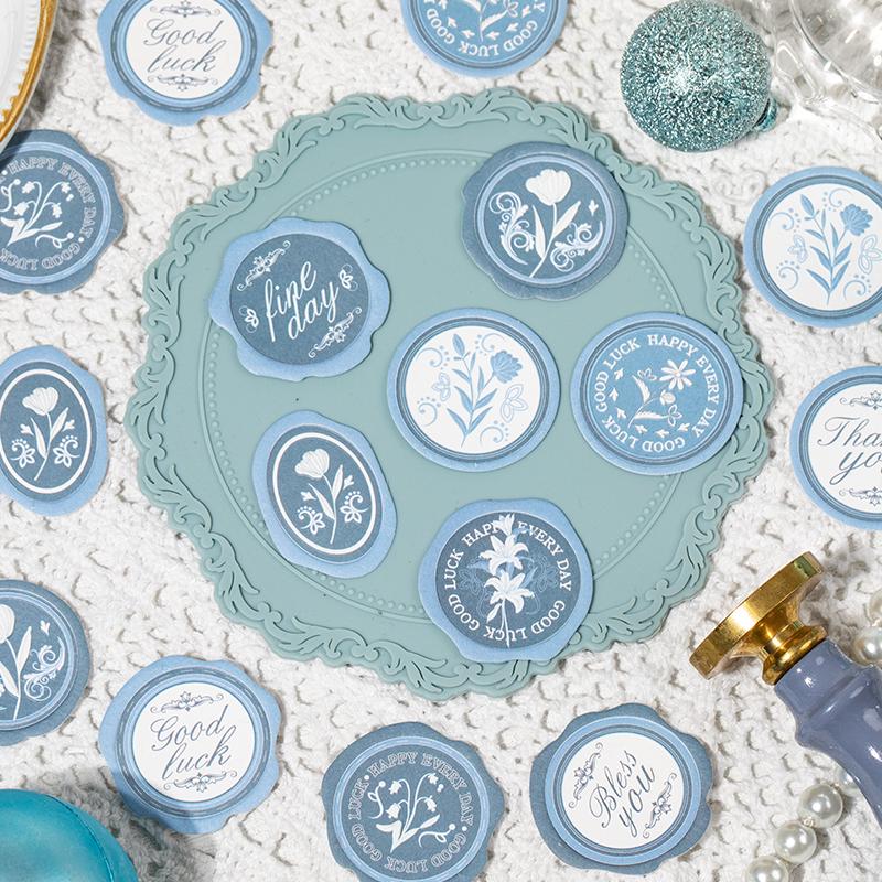30pcs Retro Sealing Wax Sticker Pack | Three-dimensional Embossed | Envelope Sealing | Wax Sealing Sticker | Junk Journal Card Gift Wrapping