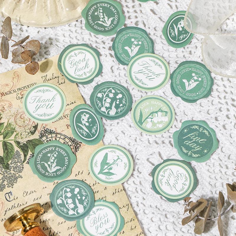 30pcs Retro Sealing Wax Sticker Pack | Three-dimensional Embossed | Envelope Sealing | Wax Sealing Sticker | Junk Journal Card Gift Wrapping