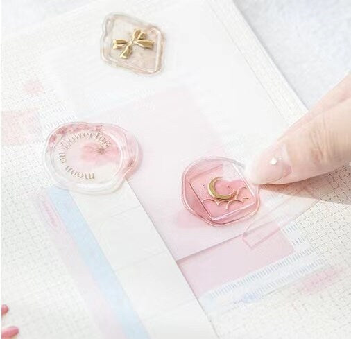 Hot Stamping Fire Paint Seal Stickers Pack Sealing Stickers / Wax Sealing Sticker / Envelope Sealing / DIY Journaling Planner Supplies