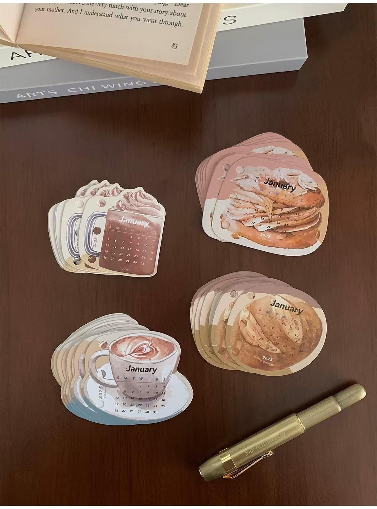 2025 Mini Coffee Calendar for 6 Ring Binder | M5 A7 A6 A5 Size | Cute Planner Calendar | 2025 Calendar | Planner Accessories