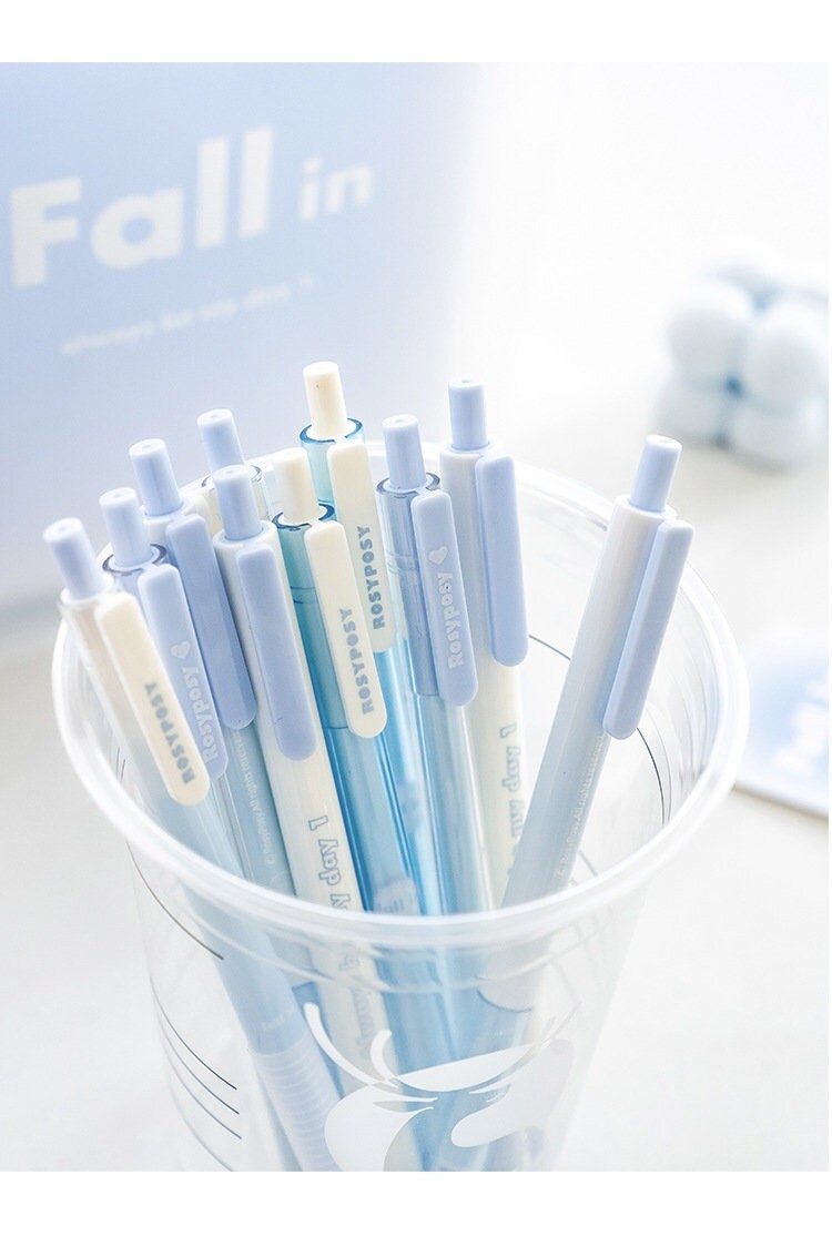 5pcs Simplicity Color Pen Set | Black Gel Ink Pens | Planner Pens | Creative Stationery | School Supplies