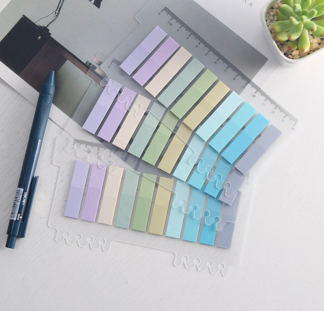 Mild Color Index Sticky Notes | Page Flags | Study Supplies | Planner | Sticky Note Pad