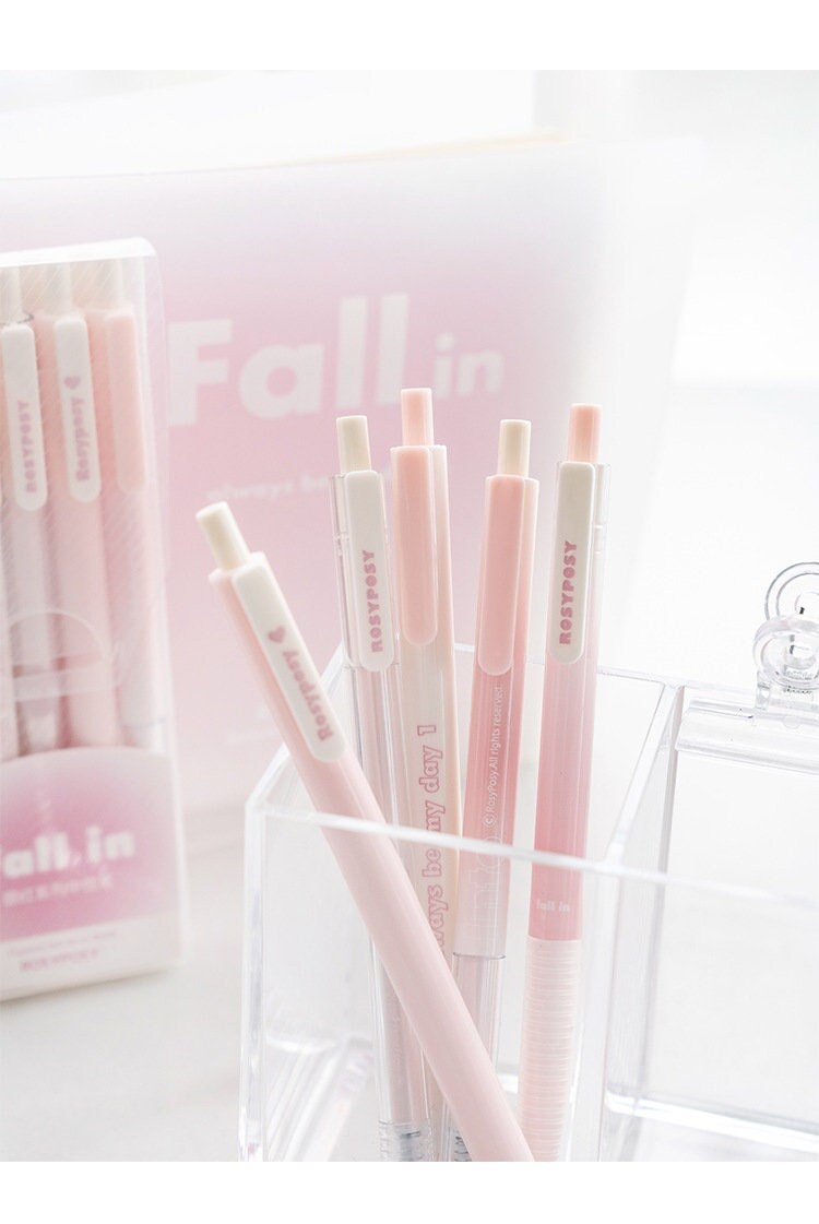 5pcs Simplicity Color Pen Set | Black Gel Ink Pens | Planner Pens | Creative Stationery | School Supplies
