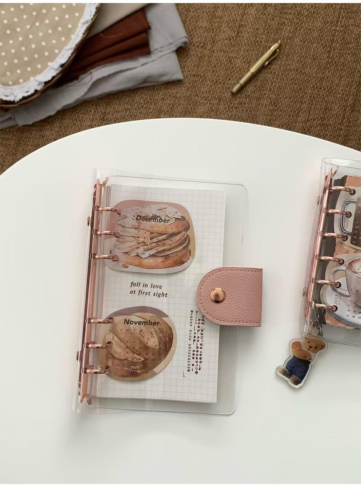 2025 Mini Coffee Calendar for 6 Ring Binder | M5 A7 A6 A5 Size | Cute Planner Calendar | 2025 Calendar | Planner Accessories
