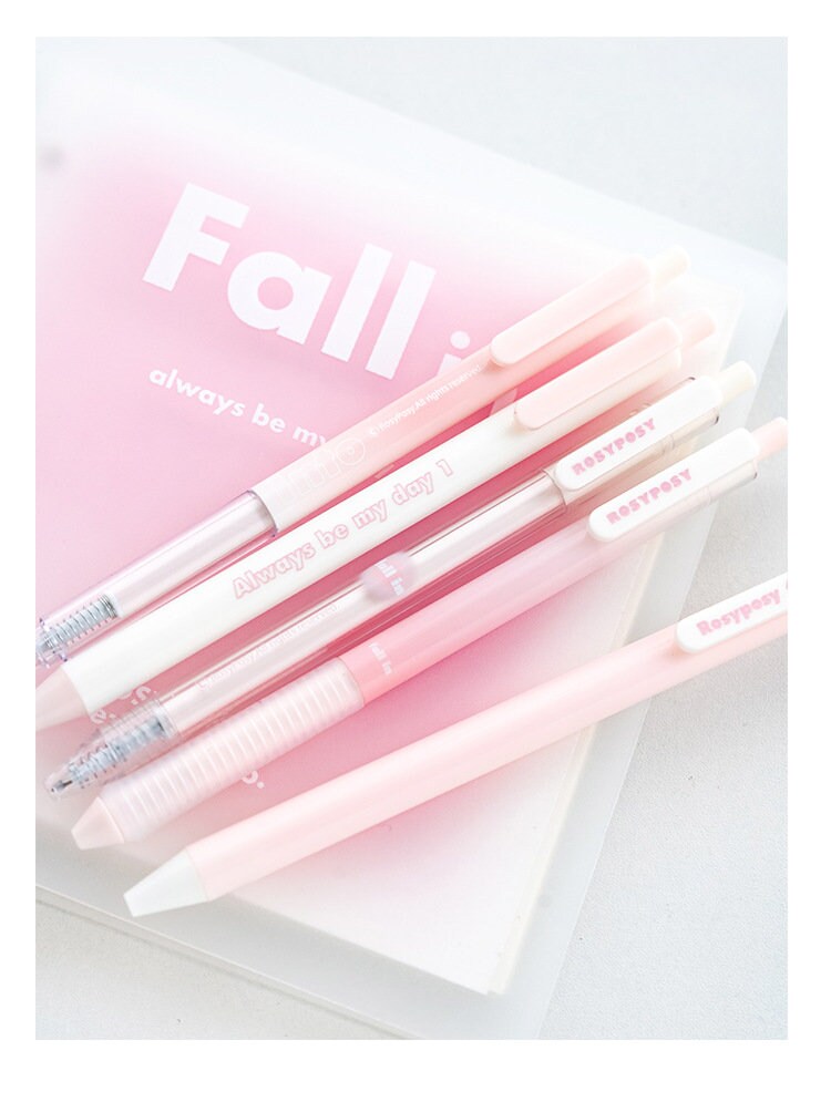 5pcs Simplicity Color Pen Set | Black Gel Ink Pens | Planner Pens | Creative Stationery | School Supplies