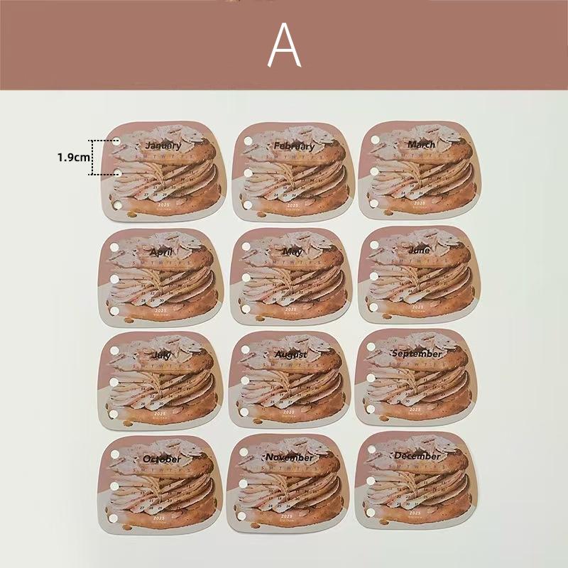 2025 Mini Coffee Calendar for 6 Ring Binder | M5 A7 A6 A5 Size | Cute Planner Calendar | 2025 Calendar | Planner Accessories