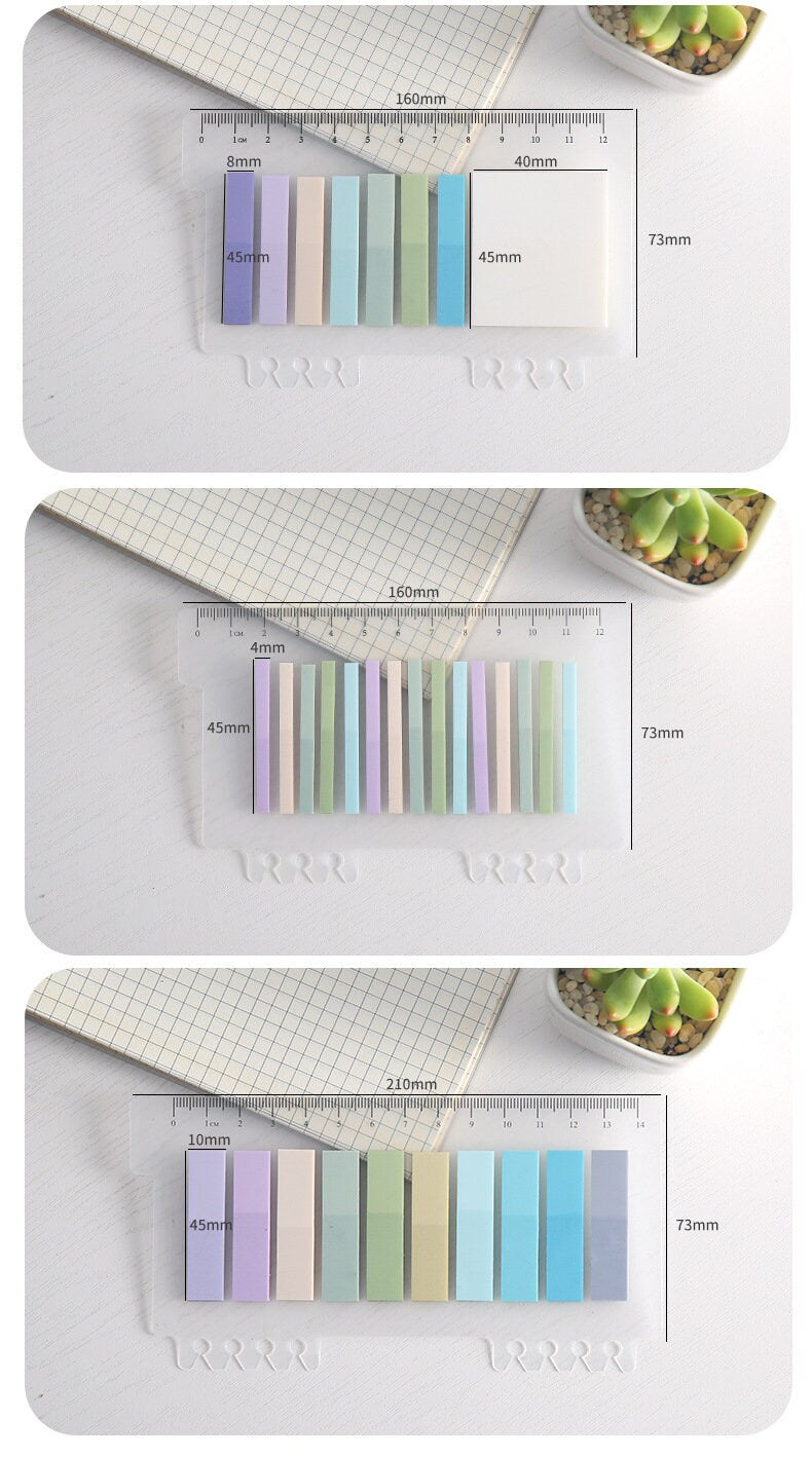 Mild Color Index Sticky Notes | Page Flags | Study Supplies | Planner | Sticky Note Pad