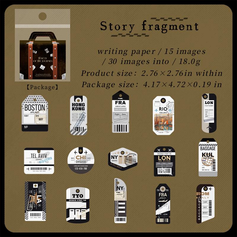 30pcs Retro Travel Label Sticker Pack | Travel Journal | Travler's Notebook | Planner Junk Journal Stickers | Scrapbooking Craft Collage