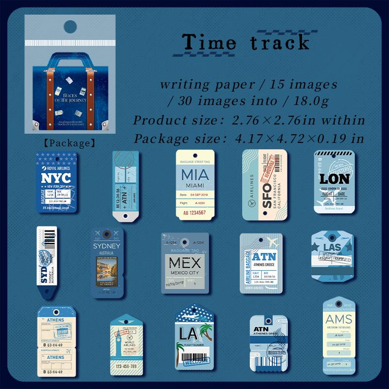 30pcs Retro Travel Label Sticker Pack | Travel Journal | Travler's Notebook | Planner Junk Journal Stickers | Scrapbooking Craft Collage