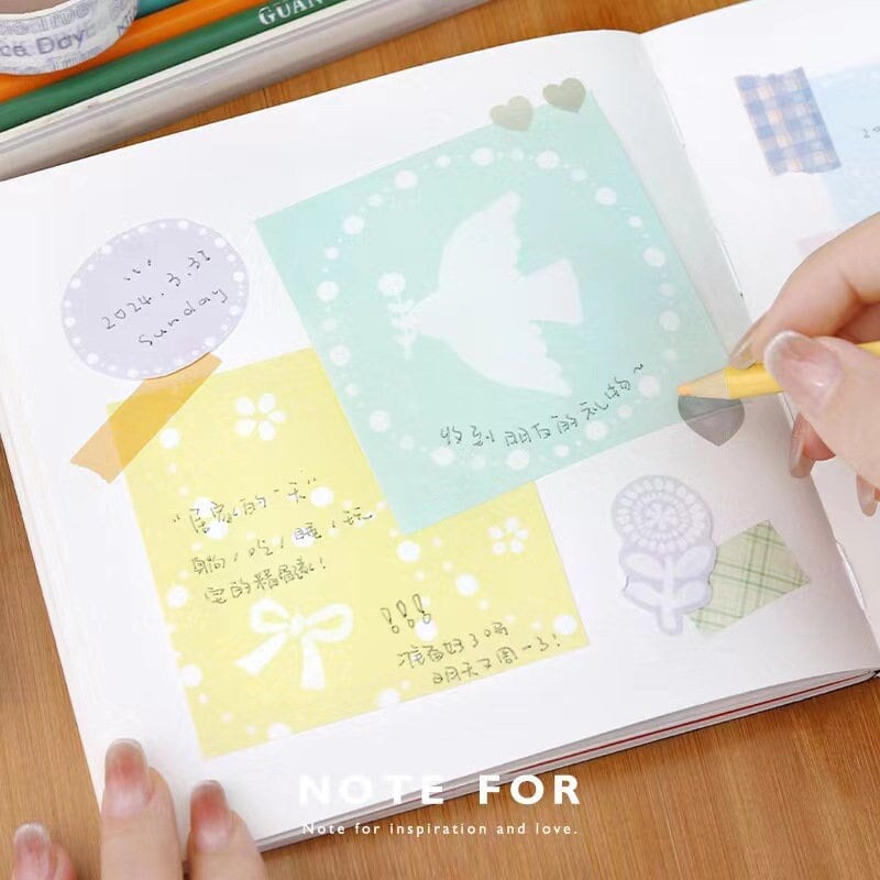 Sunny Days in Spring Beautiful Notepad | Cute Memo Pad | Planner Memo | Note Taking | Stationery Student School Journal Accessory Supplies