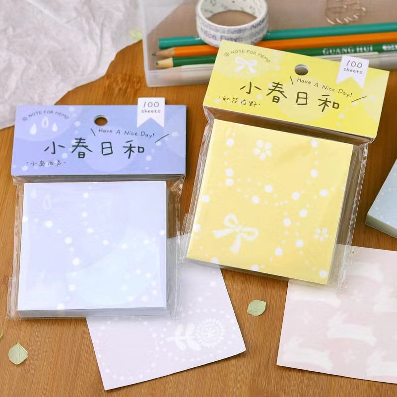 Sunny Days in Spring Beautiful Notepad | Cute Memo Pad | Planner Memo | Note Taking | Stationery Student School Journal Accessory Supplies