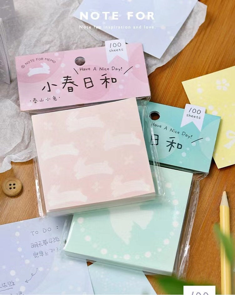 Sunny Days in Spring Beautiful Notepad | Cute Memo Pad | Planner Memo | Note Taking | Stationery Student School Journal Accessory Supplies