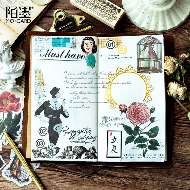 60pcs Vintage Plants Sticker Pack / Floral Botanical / Stickers / Planner Sticker Set