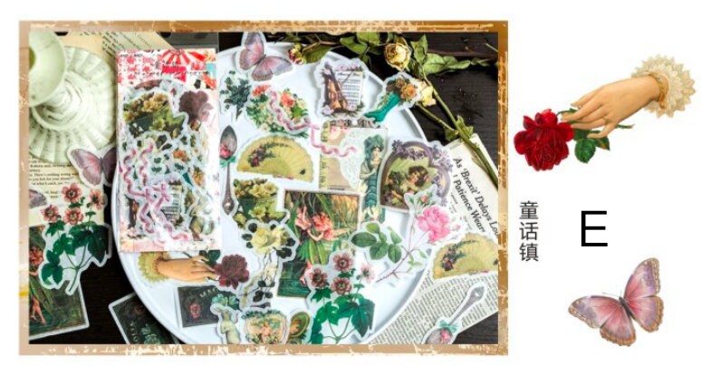 60pcs Vintage Plants Sticker Pack / Floral Botanical / Stickers / Planner Sticker Set