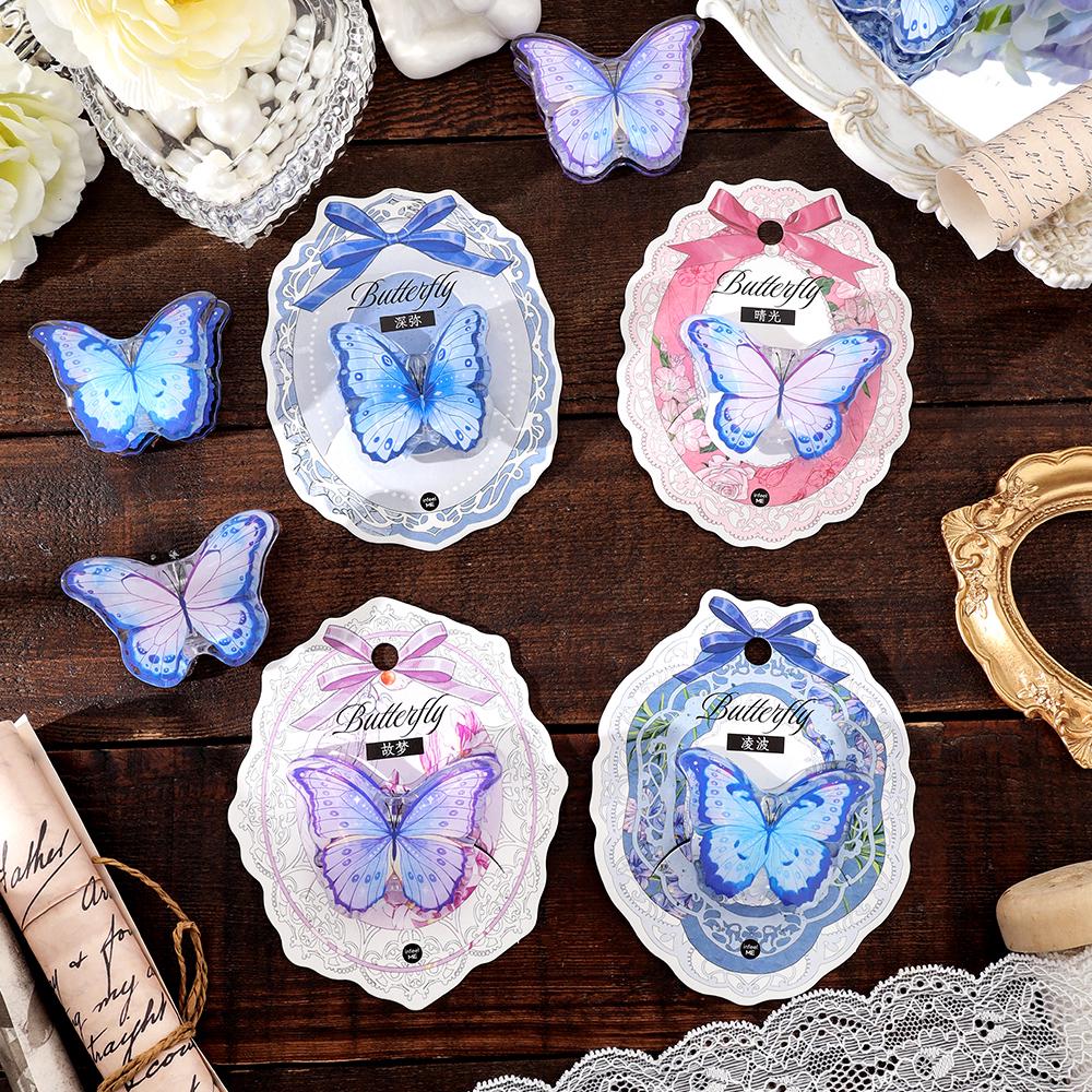 Butterfly Acrylic Journal Clips | Cute Strong Paper Clips | Kawaii Stationery Journal Supplies Planner Traveler's Notebook Accessories