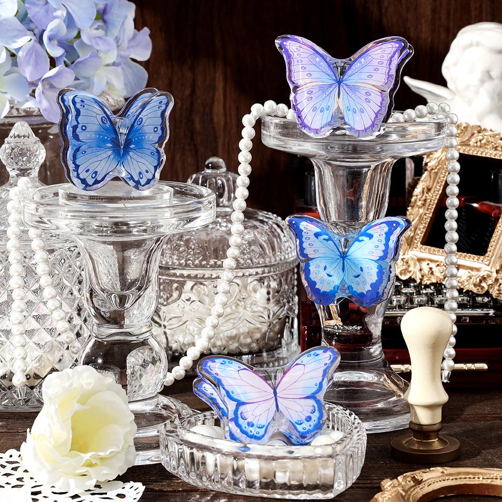 Butterfly Acrylic Journal Clips | Cute Strong Paper Clips | Kawaii Stationery Journal Supplies Planner Traveler's Notebook Accessories