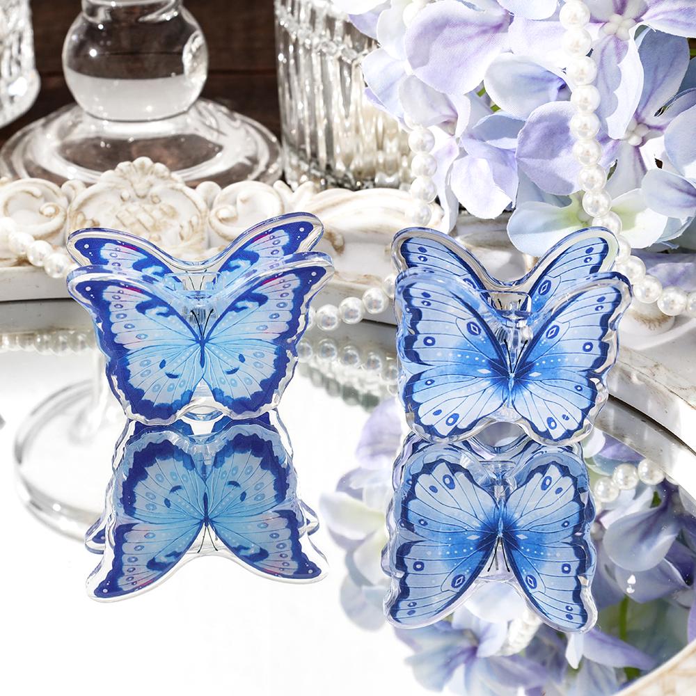 Butterfly Acrylic Journal Clips | Cute Strong Paper Clips | Kawaii Stationery Journal Supplies Planner Traveler's Notebook Accessories