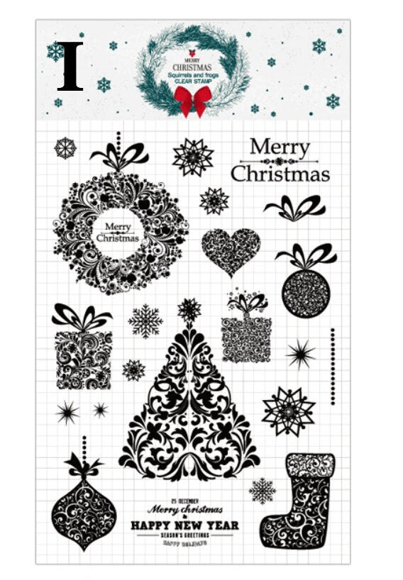 Christmas Silicone Stamp | Transparent Clear Stamp Set | Scrapbooking Stamp | Planner Stamp |