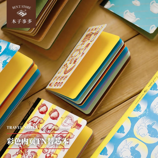 Colored Paper Standard Passport Size TN Refills | 100gsm Paper | Travel Journal | TN Accessories