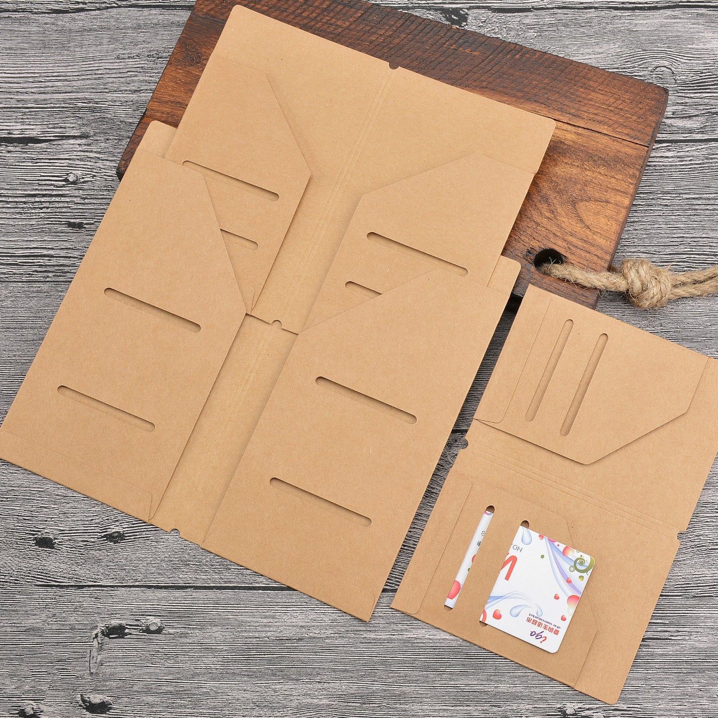 Kraft File Folder for Travel Journal | Passport Standard TN Insert Pocket Envelope | Passport Credit Card Holder Organizer