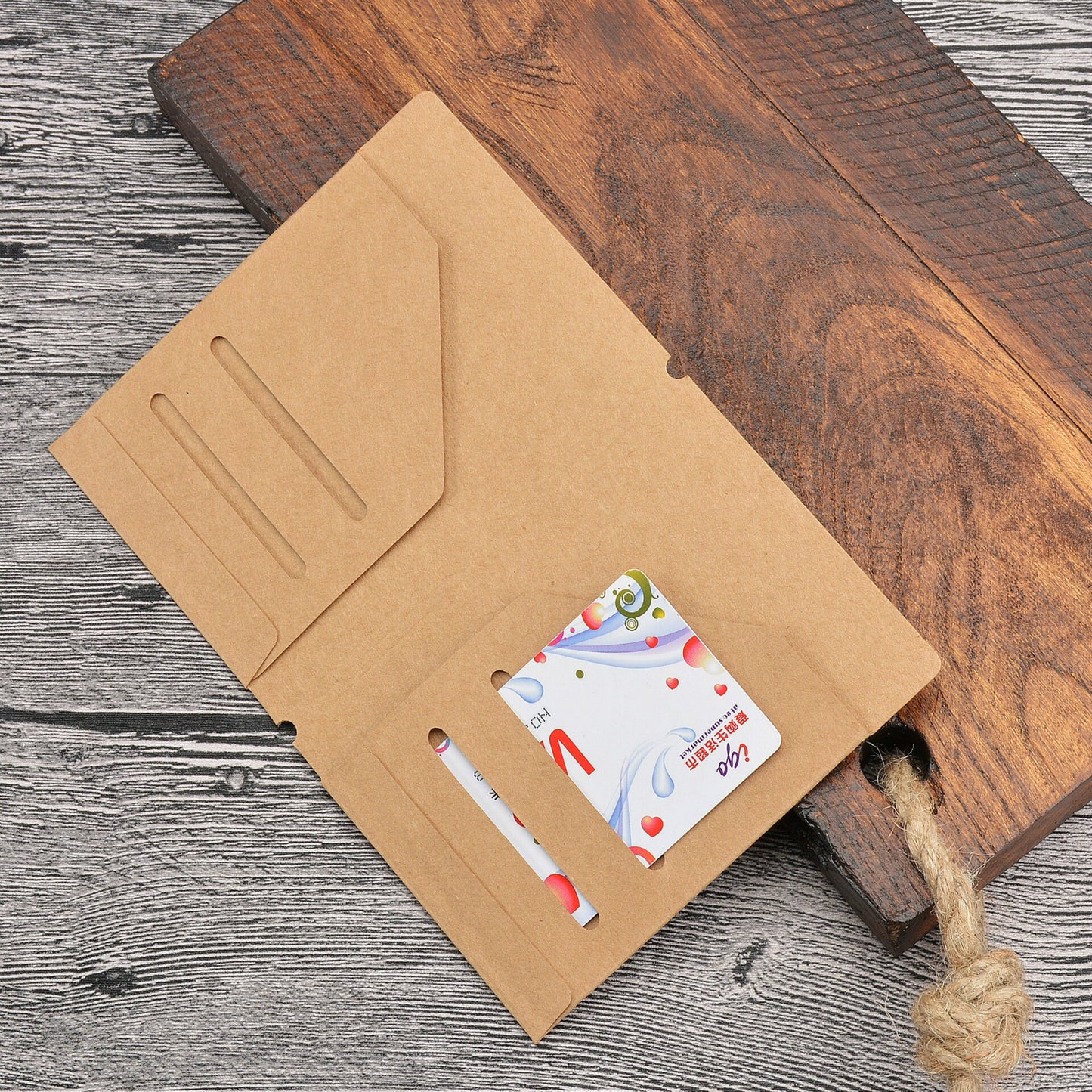 Kraft File Folder for Travel Journal | Passport Standard TN Insert Pocket Envelope | Passport Credit Card Holder Organizer