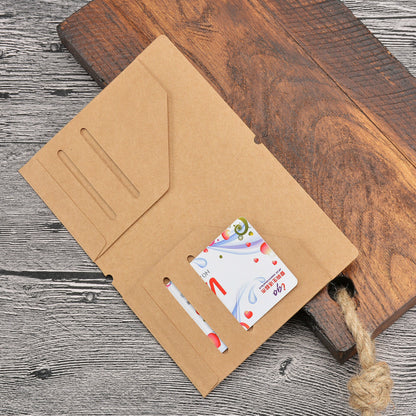 Kraft File Folder for Travel Journal | Passport Standard TN Insert Pocket Envelope | Passport Credit Card Holder Organizer