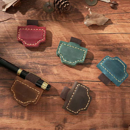 Handmade 100% Genuine Leather Magnetic Pen Holder Clip | Notebooks | Pen Loop | Pen Organizer | Magnetic Pencil Holder | Journal Accessory