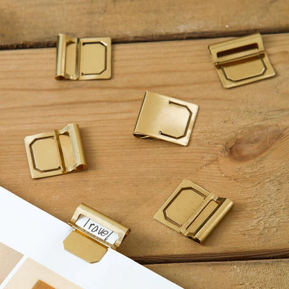 6pcs Brass Metal Index Clip | Brass Bookmark Paper Clips | Journal Notebook Planner TN Travelers Notebook Accessories