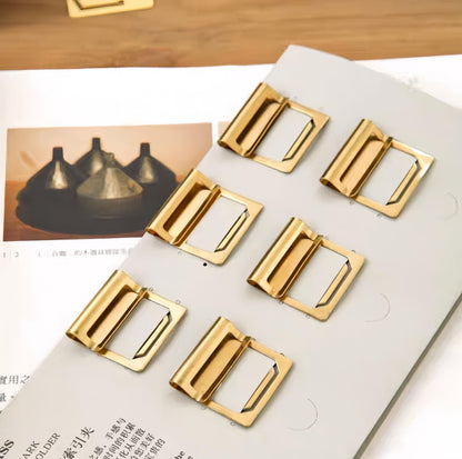 6pcs Brass Metal Index Clip | Brass Bookmark Paper Clips | Journal Notebook Planner TN Travelers Notebook Accessories