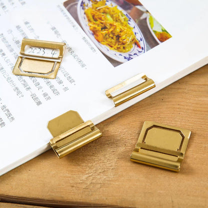 6pcs Brass Metal Index Clip | Brass Bookmark Paper Clips | Journal Notebook Planner TN Travelers Notebook Accessories