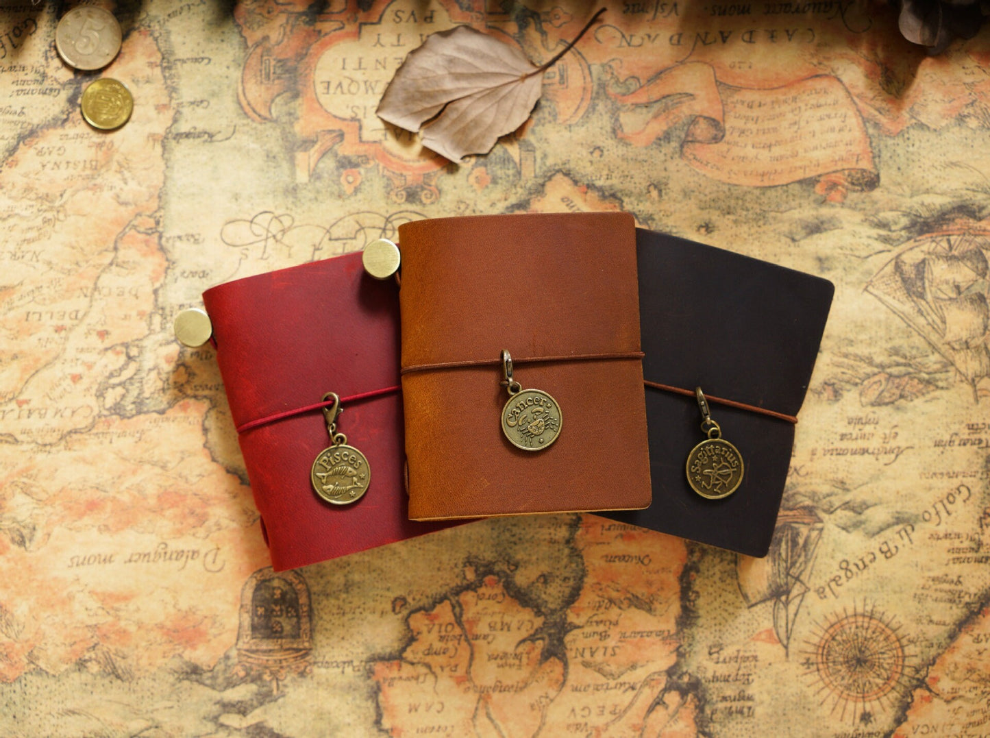 Mini 100% Genuine Leather Travel Journal TN Cover | Pocket Portable Journal Agenda Planner | Vintage Travel Journal | Gift for Her Him