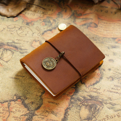 Mini 100% Genuine Leather Travel Journal TN Cover | Pocket Portable Journal Agenda Planner | Vintage Travel Journal | Gift for Her Him