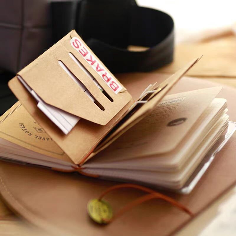 Kraft File Folder for Travel Journal | Passport Standard TN Insert Pocket Envelope | Passport Credit Card Holder Organizer