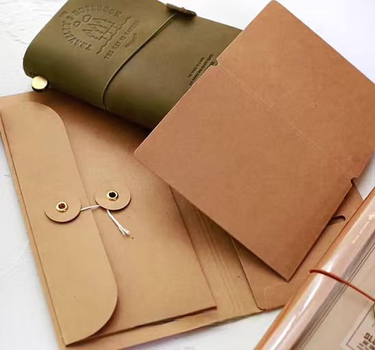 Kraft File Folder for Travel Journal | Passport Standard TN Insert Pocket Envelope | Passport Credit Card Holder Organizer