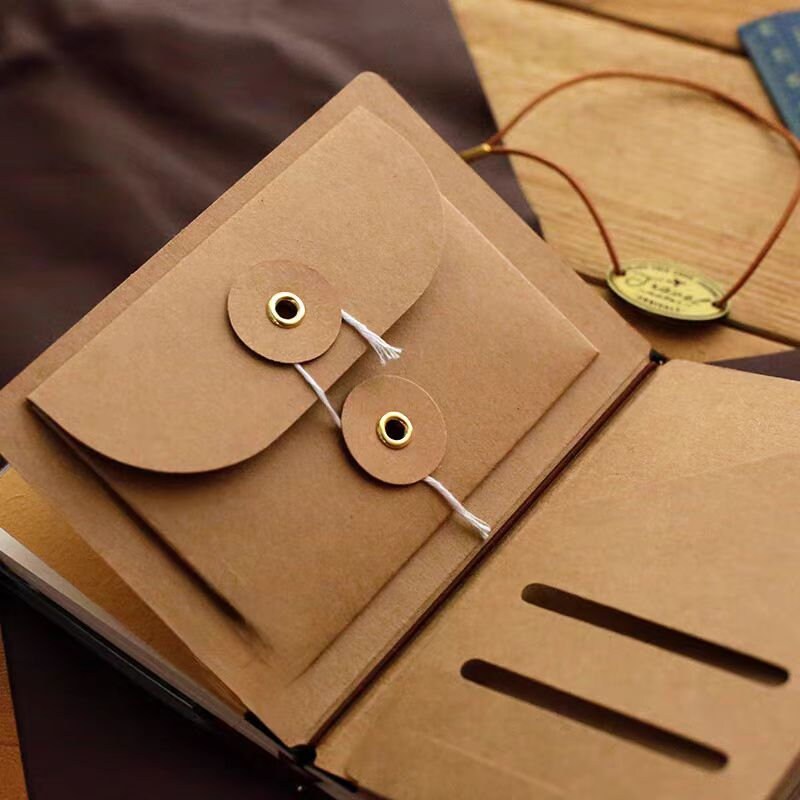 Kraft File Folder for Travel Journal | Passport Standard TN Insert Pocket Envelope | Passport Credit Card Holder Organizer